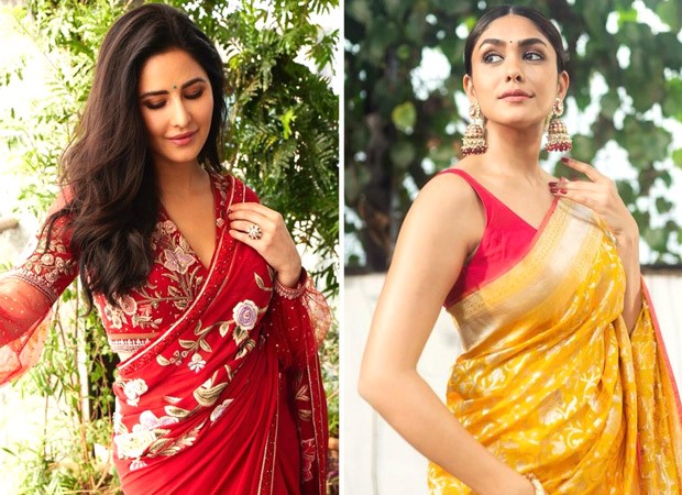 From Katrina Kaif to Mrunal Thakur, Bollywood's leading ladies grace the town with elegance, adorning themselves in printed sarees