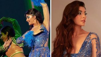 Jacqueline Fernandez appears absolutely enchanting in a dazzling, sequined blue outfit, exuding a dreamlike aura