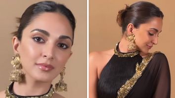 Kiara Advani is elegant as ever in a beautiful black and golden saree for Umang 2023