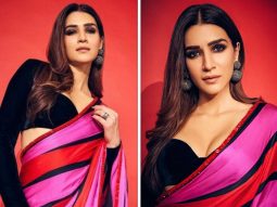 Kriti Sanon gives us a lesson in colour blocking with her vibrant saree by Manish Malhotra