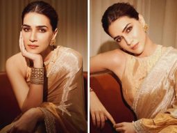 Kriti Sanon keeps it classic in gold and silver tissue saree worth Rs.69,850