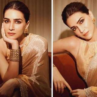Kriti Sanon keeps it classic in gold and silver tissue saree worth Rs.69,850