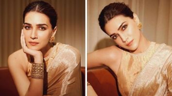 Kriti Sanon keeps it classic in gold and silver tissue saree worth Rs.69,850