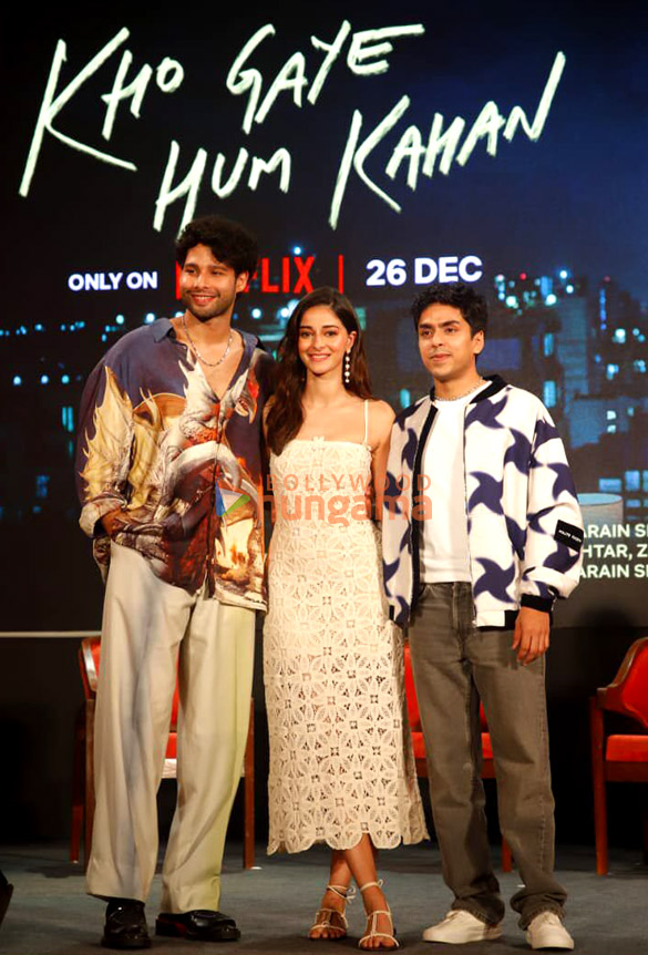 Photos: Ananya Panday, Siddhant Chaturvedi, Adarsh Gourav and others attend the trailer and audio launch of their film Kho Gaye Hum Kahan Photos: Ananya Panday, Siddhant Chaturvedi, Adarsh Gourav and others attend the trailer and audio launch of their film Kho Gaye Hum Kahan