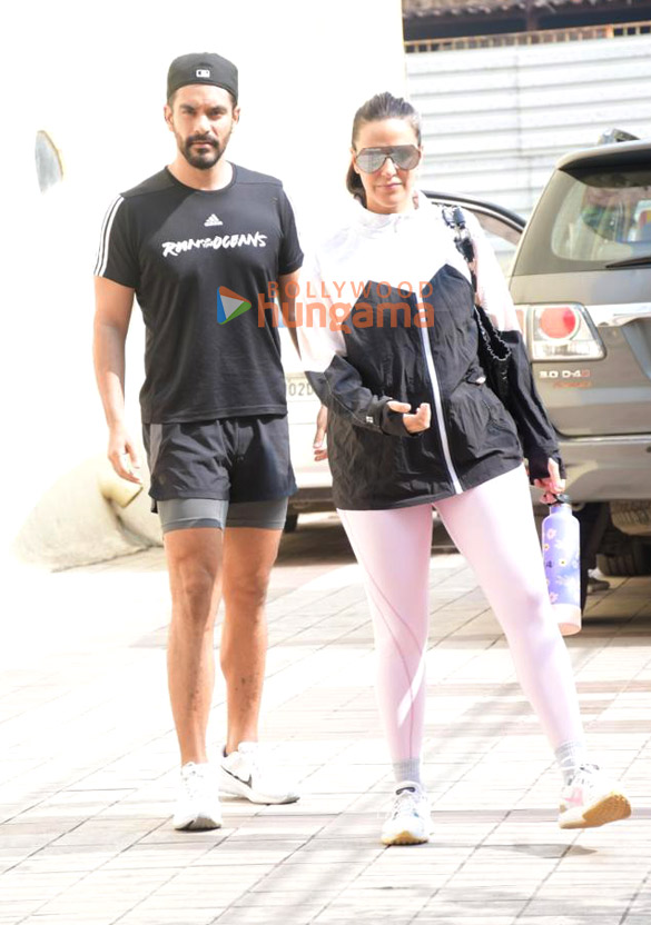 photos angad bedi and neha dhupia spotted outside a gym in bandra 2