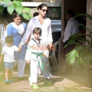 Photos: Kareena Kapoor Khan & her kids spotted outside her residence in Bandra