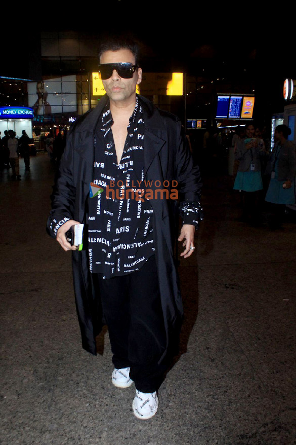 photos nora fatehi and karan johar snapped at the airport 2