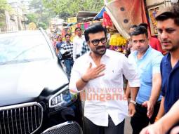 Photos: Ram Charan, Upasana, and their daughter Klin Kaara seek blessings at Mahalaxmi temple