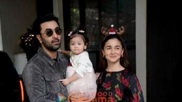 Photos: Ranbir Kapoor and Alia Bhatt snapped with daughter Raha & others at Kapoor residence for Christmas 2023 celebration