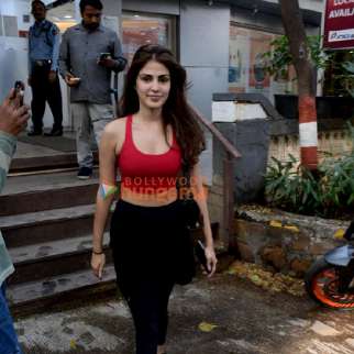 Photos: Rhea Chakraborty spotted outside the gym in Bandra