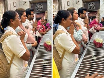 Ram Charan and Upasana’s visit to Mahalaxmi Temple for Klin Kaara’s 6-month celebrations Ram Charan and Upasana’s visit to Mahalaxmi Temple for Klin Kaara’s 6-month celebrations