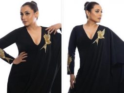Rani Mukerji stuns in a black saree gown by Masaba, epitomizing elegance with a modern twist
