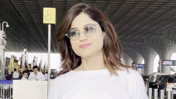 Shamita Shetty gets clicked at the airport by paps