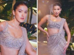 Shanaya Kapoor in silver Falguni & Shane peacock saree is taking glam quotient to a whole new level