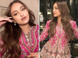 Sonakshi Sinha radiates elegance in a stunning pink gharara set by Anamika Khanna at the Kolkata Film Festival