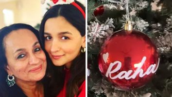 Soni Razdan’s Christmas tree gleams with personalized baubles bearing family names; Raha steals the show