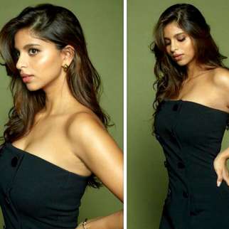 Suhana Khan turns heads in a black buttoned dress paired with blue heels, setting the style bar high at Archies promotions