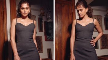 Taapsee Pannu steals the spotlight in a chic grey mini dress, setting the style bar high during Dunki promotions