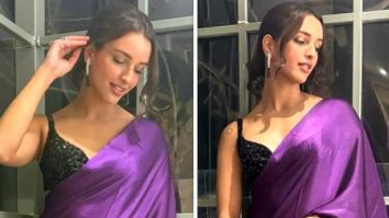 Triptii Dimri makes a chic case for a purple statement satin saree perfect for the wedding season