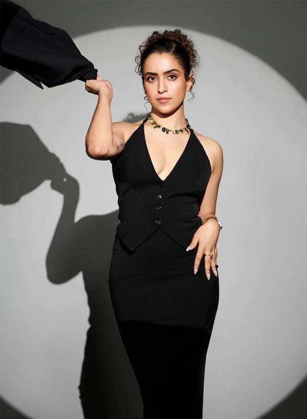 Sanya Malhotra ups the formal fashion game in black waistcoat and trousers