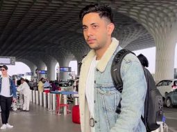 Agastya Nanda looks dapper in a denim jacket at the airport