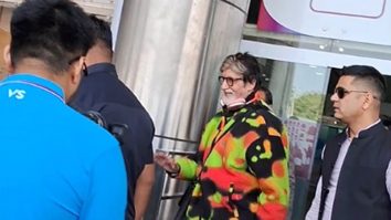 Amitabh Bachchan gets clicked by paps in his colourful jacket at the airport