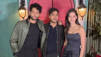 Ananya Panday, Siddhant Chaturvedi & Adarsh Gourav pose for paps