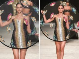 Ananya Panday dons mini black dress with butterfly embroidered giant prop at Paris Haute Couture Week 2024 debut for designer Rahul Mishra, watch
