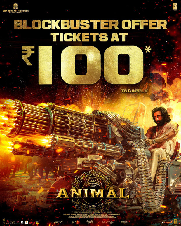 Animal tickets slashed to Rs. 100 after the success bash of Ranbir Kapoor starrer  : Bollywood News