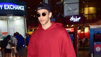 Archies fame Vedang Raina gets clicked as he poses for paps in a red hoodie