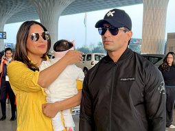 Adorable family! Bipasha Basu & Karan Singh Grover with baby Devi at the airport