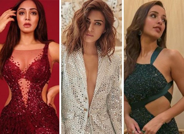 Bollywood beauties Kriti Sanon, Khushali Kumar, and Tripti Dimri steal the spotlight, embracing the shimmer trend