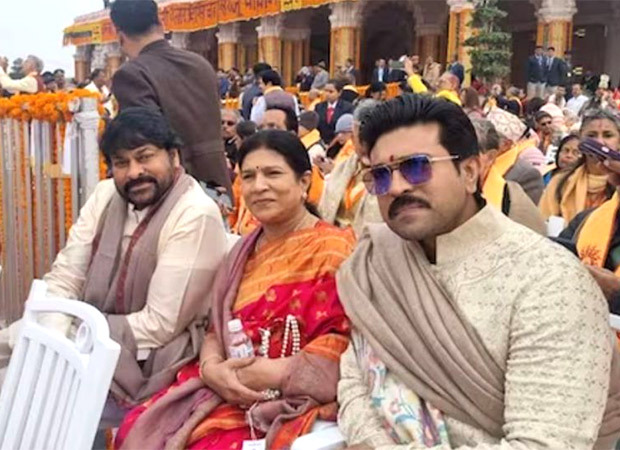 Chiranjeevi and Ram Charan witness Ram Mandir inauguration; latter calls it “Once in a lifetime” experience