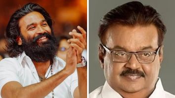 Dhanush pays tribute to Captain Vijayakanth at the Captain Miller audio launch event