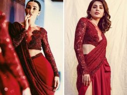 Fashion Face Off: Samantha Ruth Prabhu or Amy Jackson, who wore the red Krésha Bajaj pre-stitched saree with side slit better