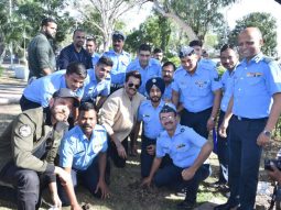 Fighter duo Hrithik Roshan and Anil Kapoor strike a pose with IAF officers at Pune Air Force Station, see photos