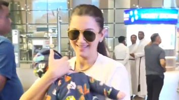 Gauahar Khan & Zaid Darbar share a cute moment with son Zehaan at the airport
