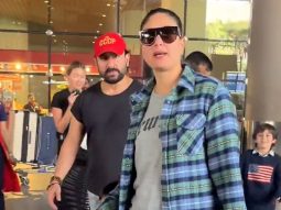 Jeh is definitely a mumma’s boy! Saif Ali Khan with family at the airport