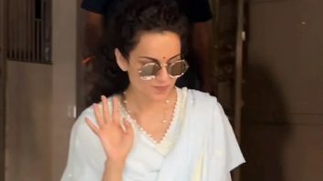 Kangana Ranaut looks divine dressed in white salwar as she waves at paps