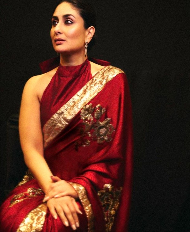 Kareena Kapoor added a touch of spice to the 69th Filmfare Awards by donning a red saree paired with a backless blouse