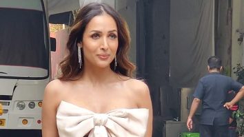 Malaika Arora shines in a black shimmery dress as she poses for paps