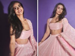 Nysa Devgn turns into a desi barbie wearing a pink sequin Manish Malhotra lehenga