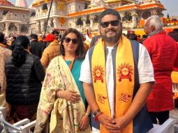 Adipurush director Om Raut attends Ram Mandir Pran Pratishtha ceremony with wife; see pic