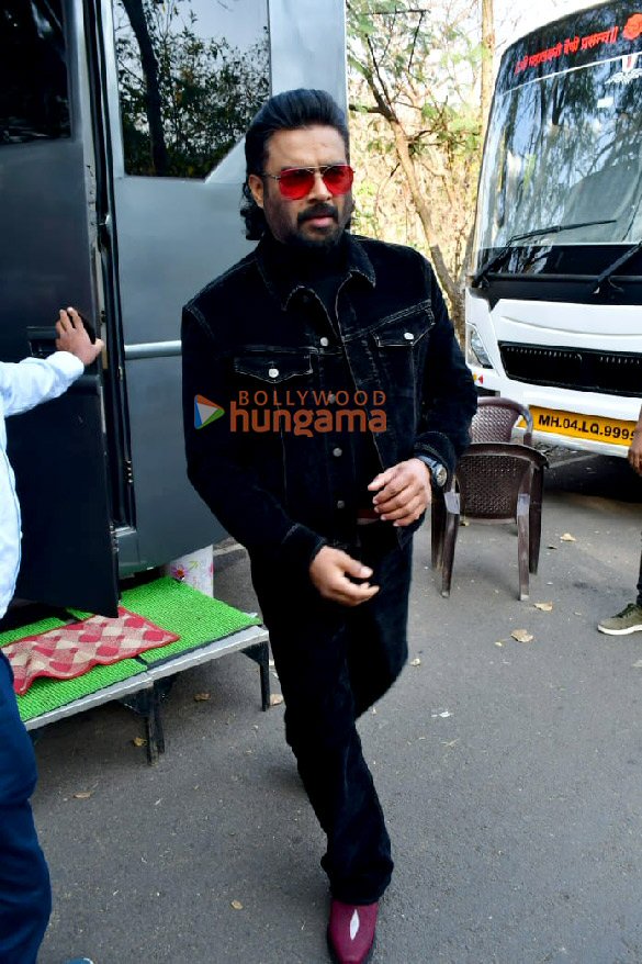 photos ajay devgn and r madhavan snapped promoting shaitaan on the sets of bigg boss 17 5