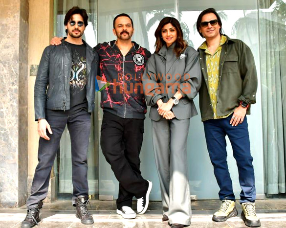 photos sidharth malhotra shilpa shetty vivek oberoi and rohit shetty snapped during indian police force promotions 5