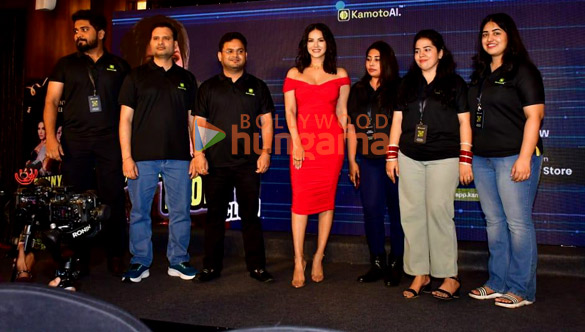 photos sunny leone snapped at the launch of her ai character 2