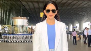 Rakul Preet Singh strikes a pose for paps at the airport