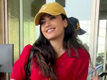 Rashmika Mandanna looks absolutely cute in a red tshirt and denim Rashmika Mandanna looks absolutely cute in a red tshirt and denim