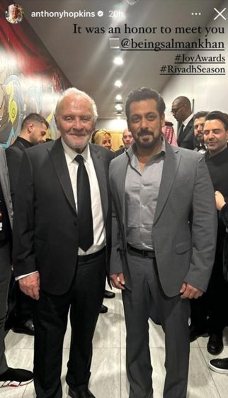 Salman Khan receives love from Anthony Hopkins; latter says, “It was an honor to meet you”