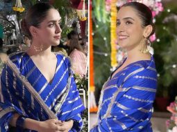 Sanya Malhotra radiates joy as she rings in Lohri with friends and family dressed in blue kurta set